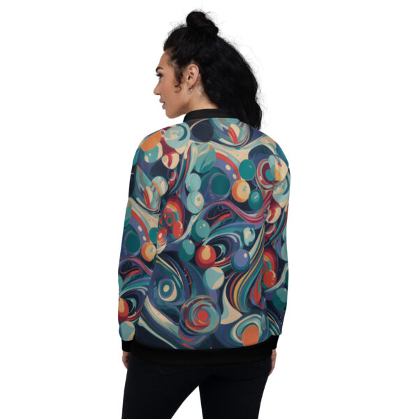 Unisex Abstract Billiards Bomber Jacket - Image 2