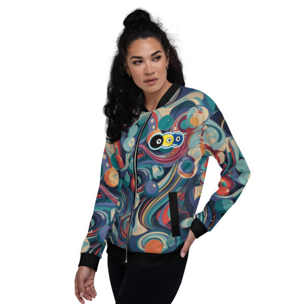 Unisex Abstract Billiards Bomber Jacket - Image 4