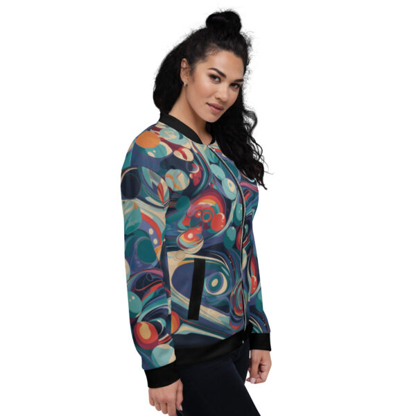 Unisex Abstract Billiards Bomber Jacket - Image 3