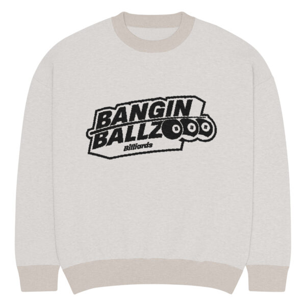 BBB Black Logo Relaxed fit knitted crew neck sweater