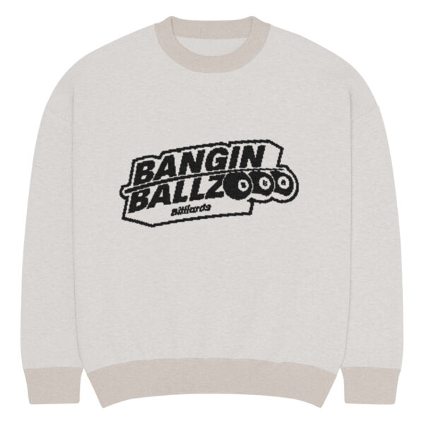 BBB Black Logo Relaxed fit knitted crew neck sweater - Image 2